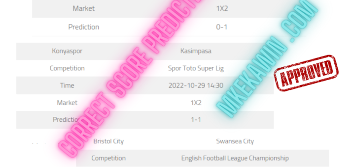 Mkekawin Sports Betting Tips Playing Sunday, 30 October 2022